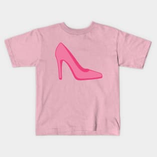 Pink High Heel Shoe Kids T-Shirt